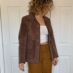 Vintage brown suede blazer, Medium